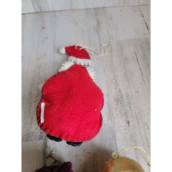 Santa Claus face Golden variety toy bag ornament set Xmas rustic - Picture 12 of 12